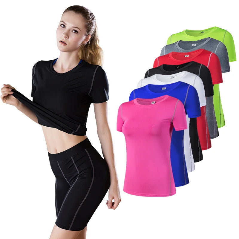 Camiseta Dry Fit feminino ideal para Yoga,academia,corrida,caminhada