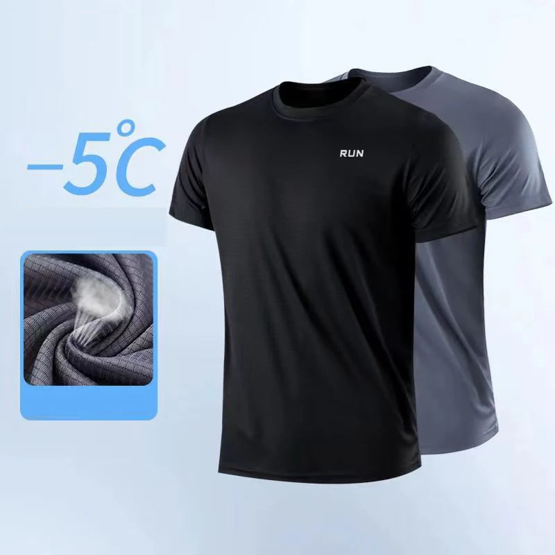 Camiseta Masculina Dry Fit com Gola Redonda, Manga Curta.